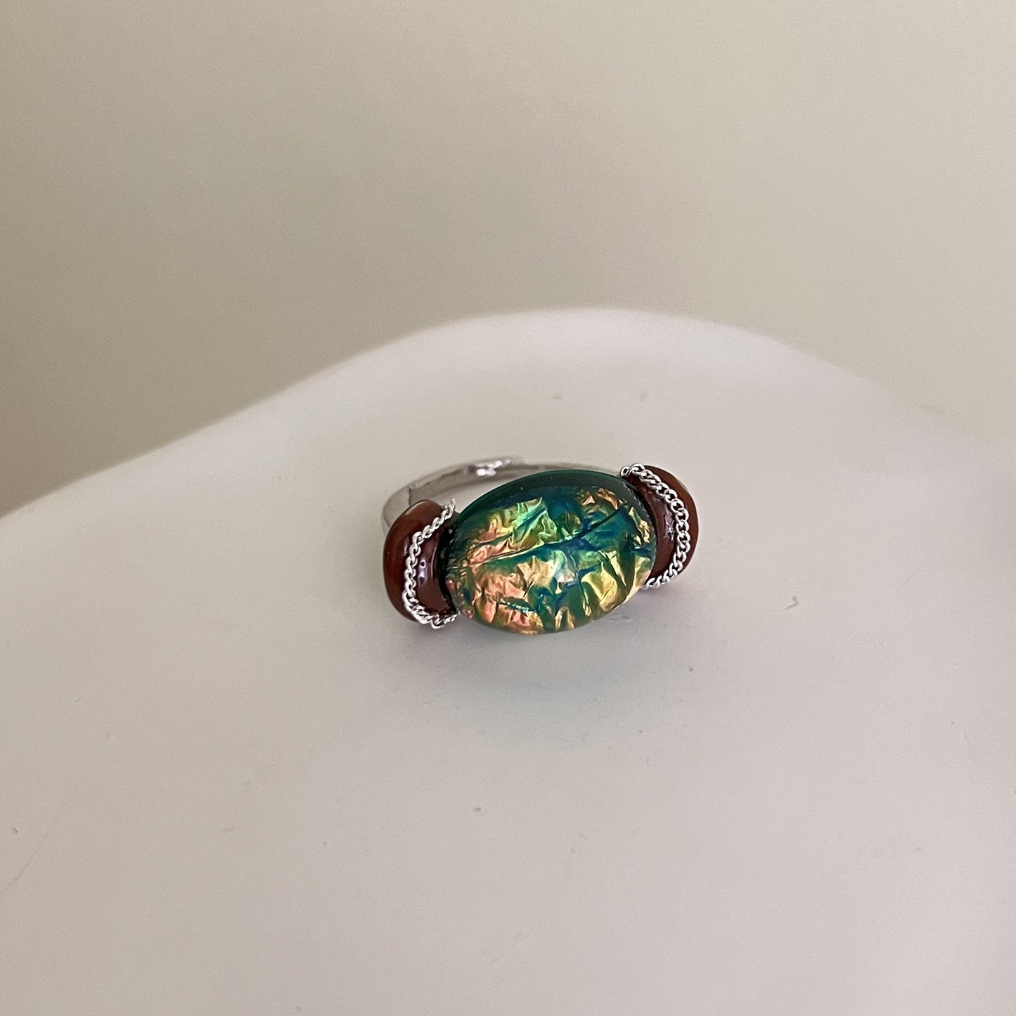 Children's High-grade Design Dripping Oil Open Stacked Band Special Multicolor Ring