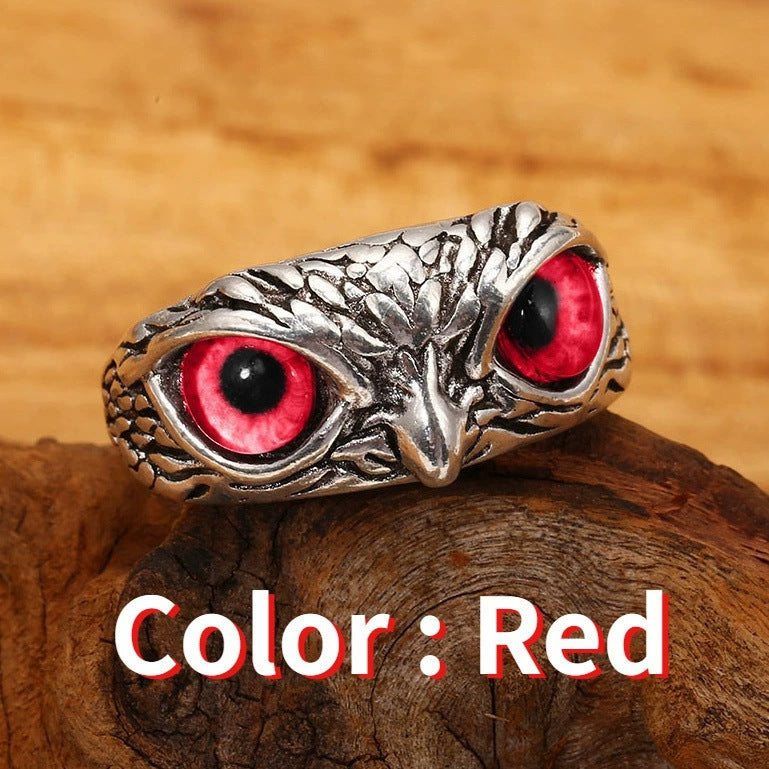 Women's & Men's Vintage Owl Hip Hop Carved Pattern Ring