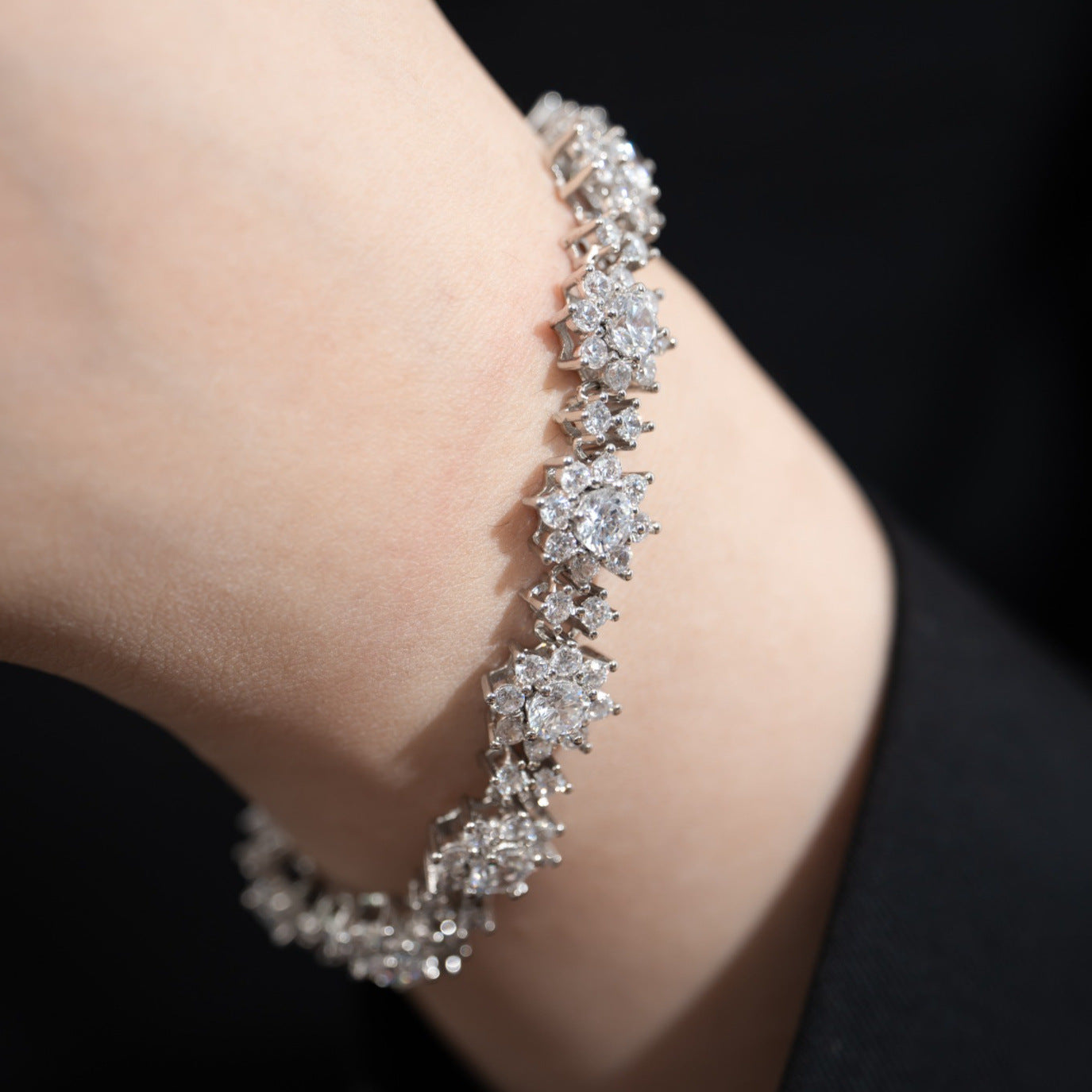 Women's Fairy Sier Family Series Sunflower Full Bracelets