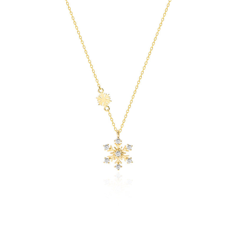 Snowflake Simple Temperament Short Korean Style Necklaces