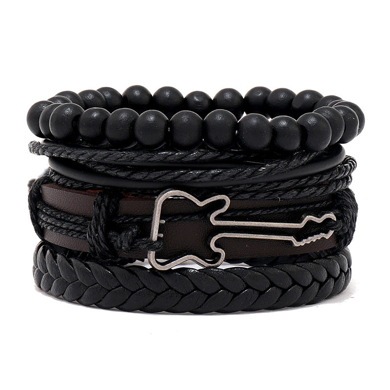 Women's & Men's Ornament Simple Hand Woven Rope Leather Bracelets