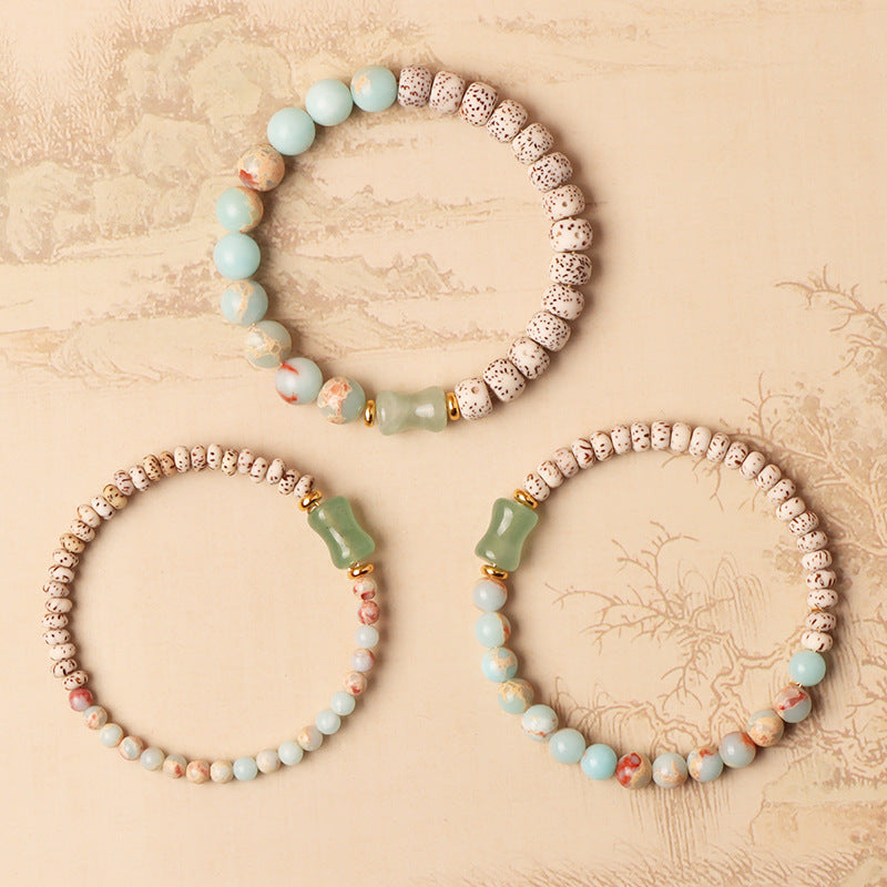 Natural Bodhi Stone Right Rain Amusement Article Light Bracelet