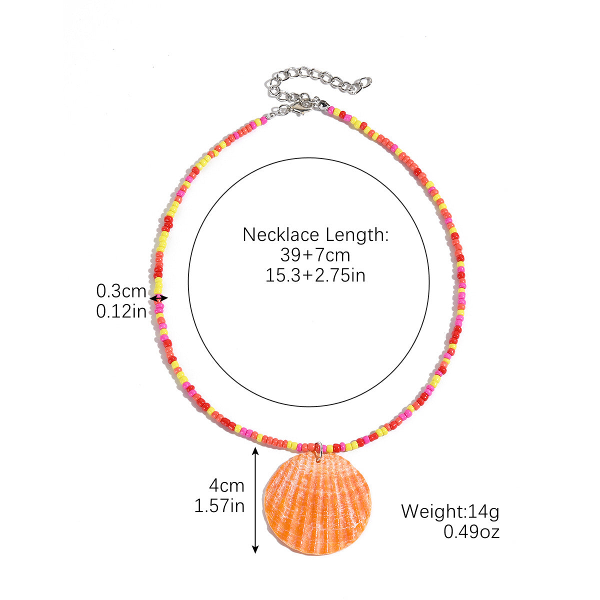 Summer Bohemian High-grade Beaded Shell Colorful Necklaces