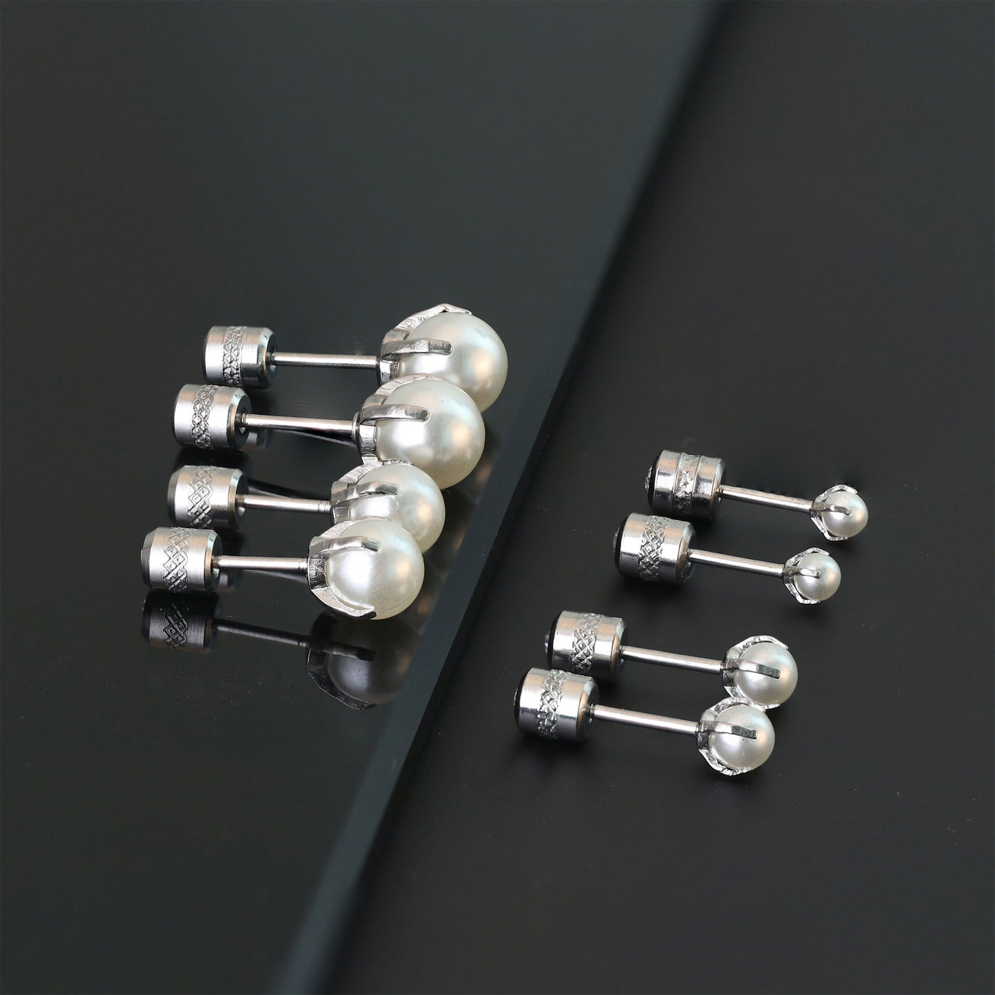 Fashion Stainless Steel Zircon Mini Small Stud Earrings
