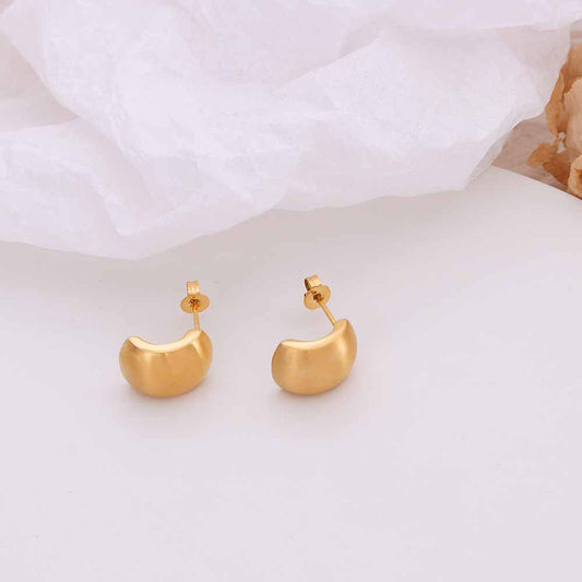 Simple Niche Retro Geometric Ear Titanium Earrings