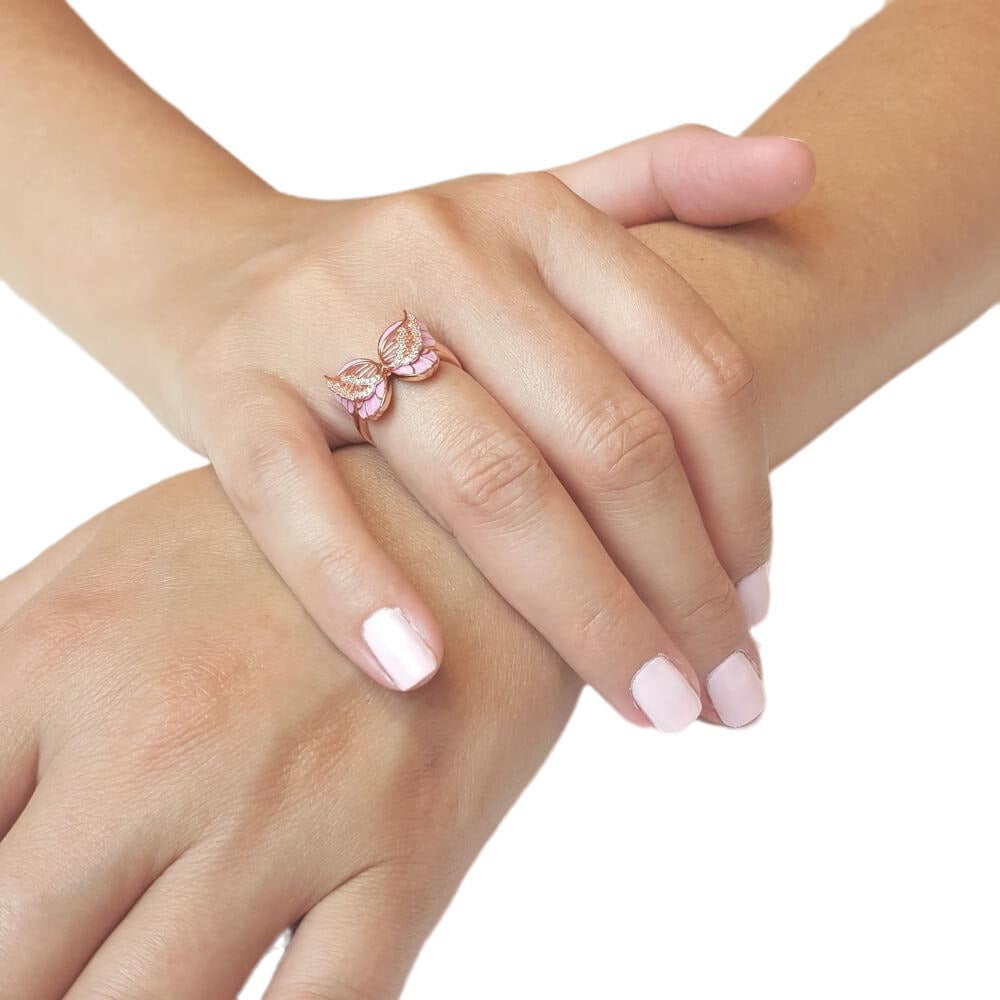 Women's Butterfly Dripping Oil Creative Fashion Ornament Rings