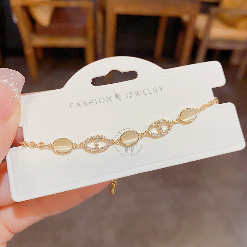 Opal Oval Simple Light Luxury High Sense Bracelets