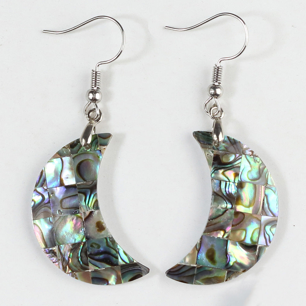 Natural Abalone Shell Ear Hook Eardrop Earrings