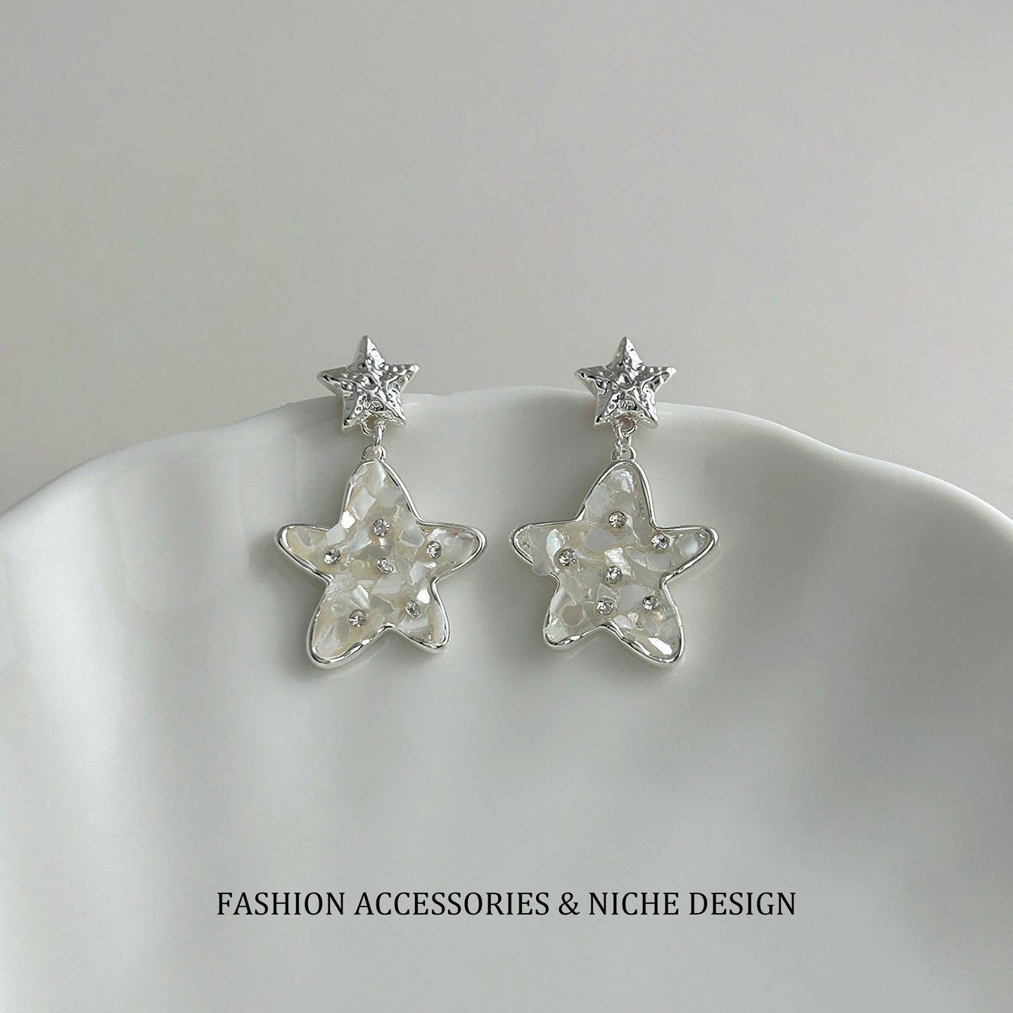 Drill Star Ear Female Special Interest Light Stud Earrings