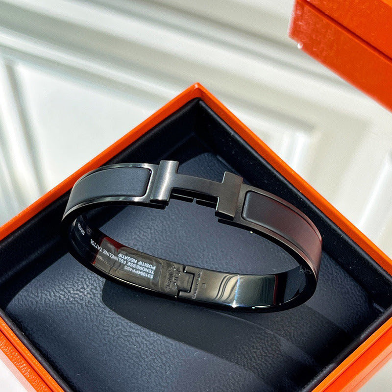 Men's High Version Black Warrior Enamel Pure Bracelet