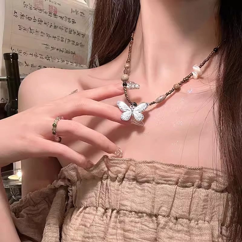 Women's Chinese Zen Ethnic Style Butterfly High-grade Retro Necklace
