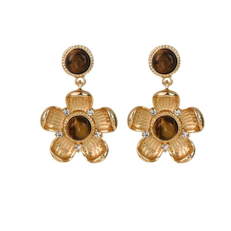 Women's Tigereye Exquisite Vintage Special Interest Light Luxury High Earrings