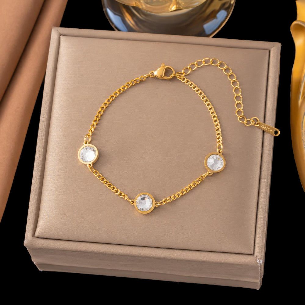 Steel Female Exquisite Thin Chain Gold Jewelry Accessories