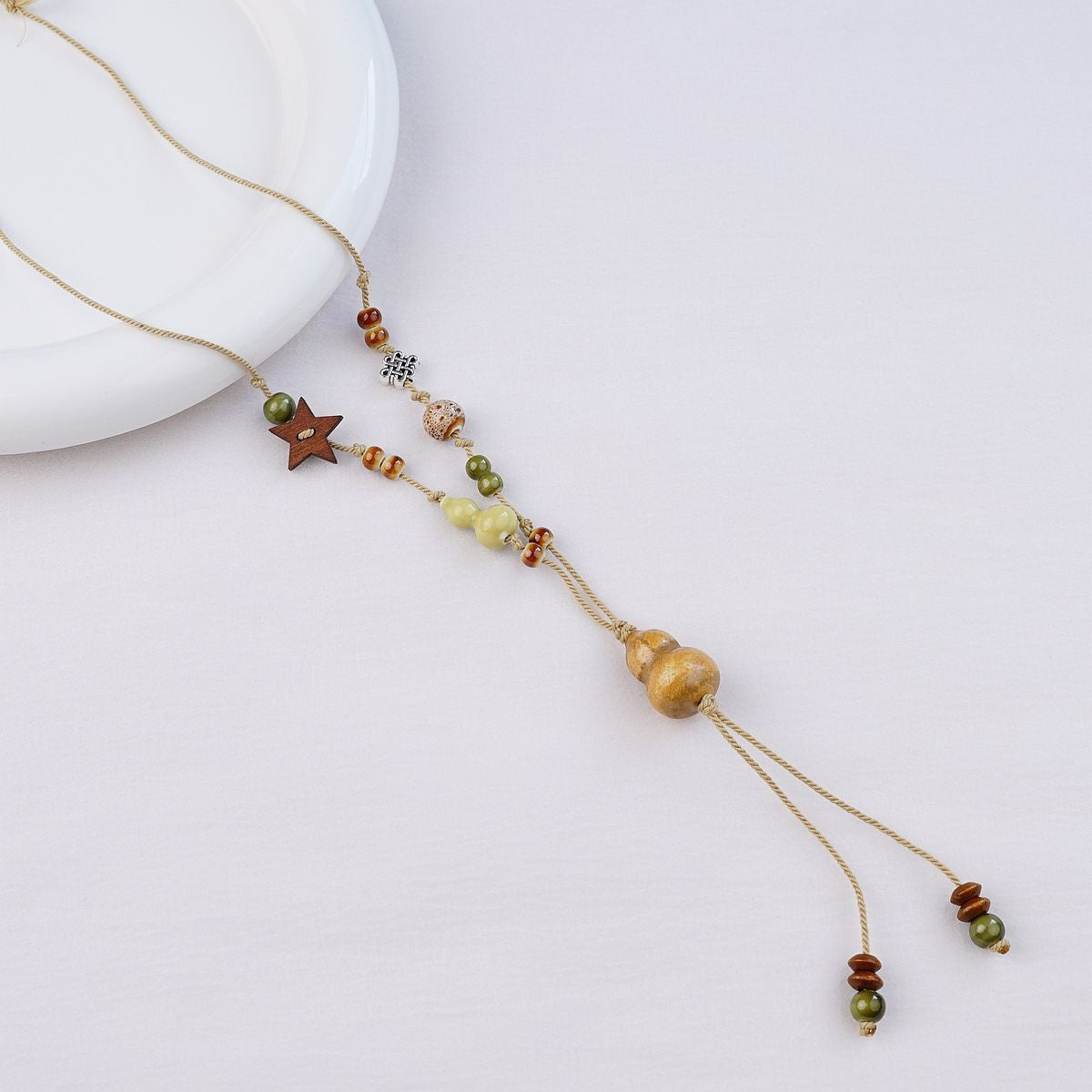 Style Personalized Trendy Ceramic Geometric Colorful Fish Long High-grade Necklace