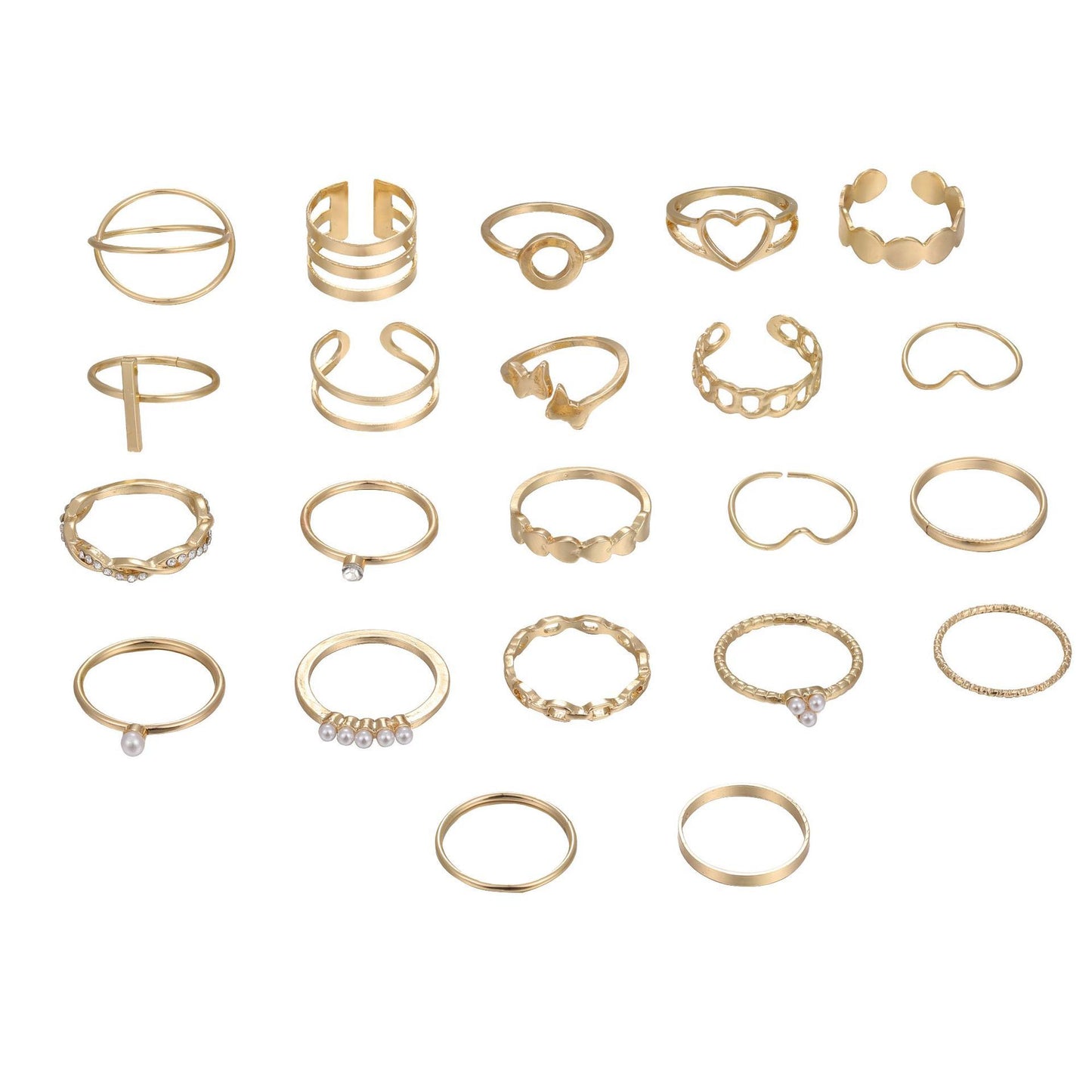 Women's Butterfly Loving Heart With Opening Fashion Rings