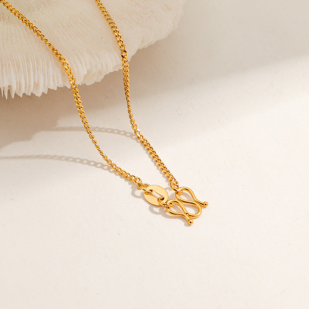 No Fading Buckle Snake Bones Chain Female Simple Commute Choker Necklaces