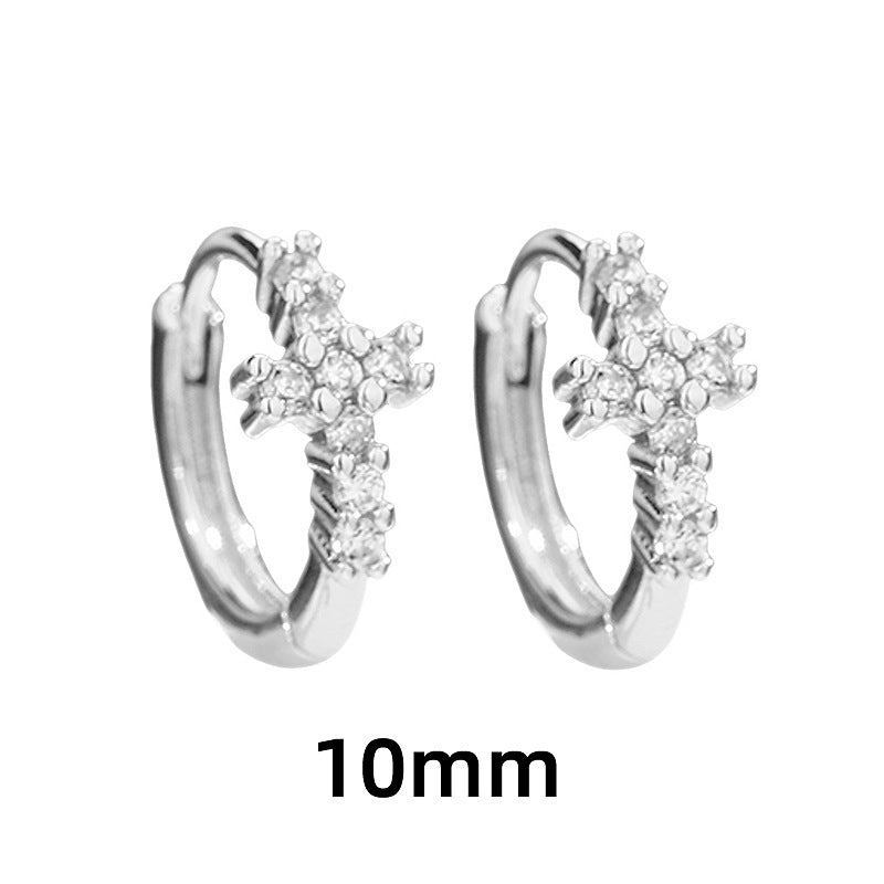 Diamond Cross Personalized Street Style Fashion Geometric Ear Buckle
