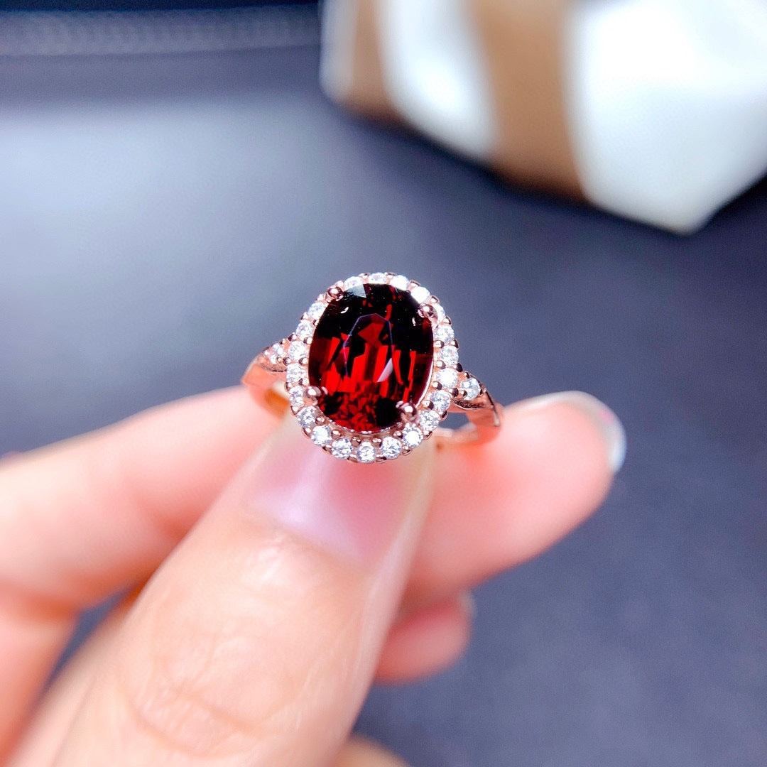Broadcast Colored Gems Imitation Natural Topaz Ring