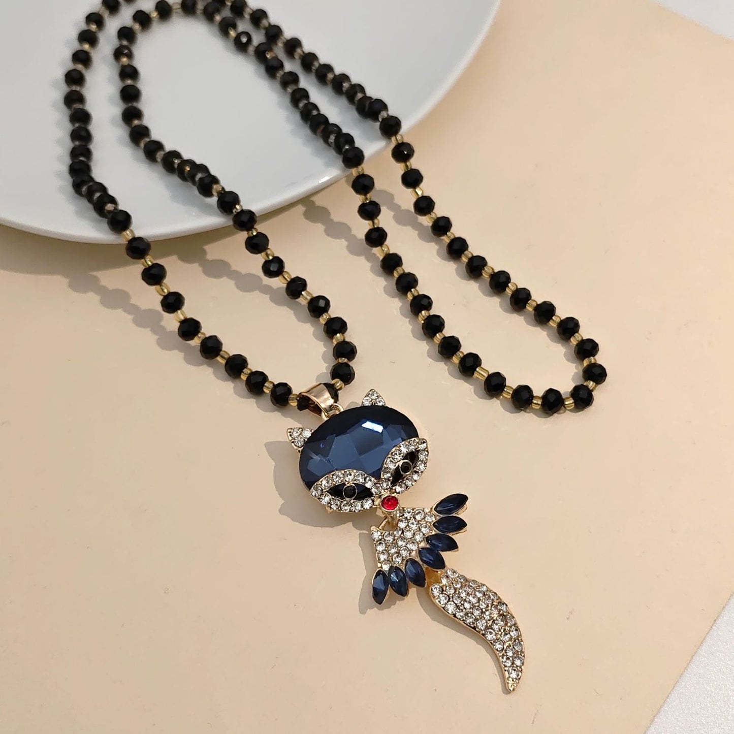 Women's Elegant Sweater Chain Temperament Wild Long Crystal Simple High-grade Necklace