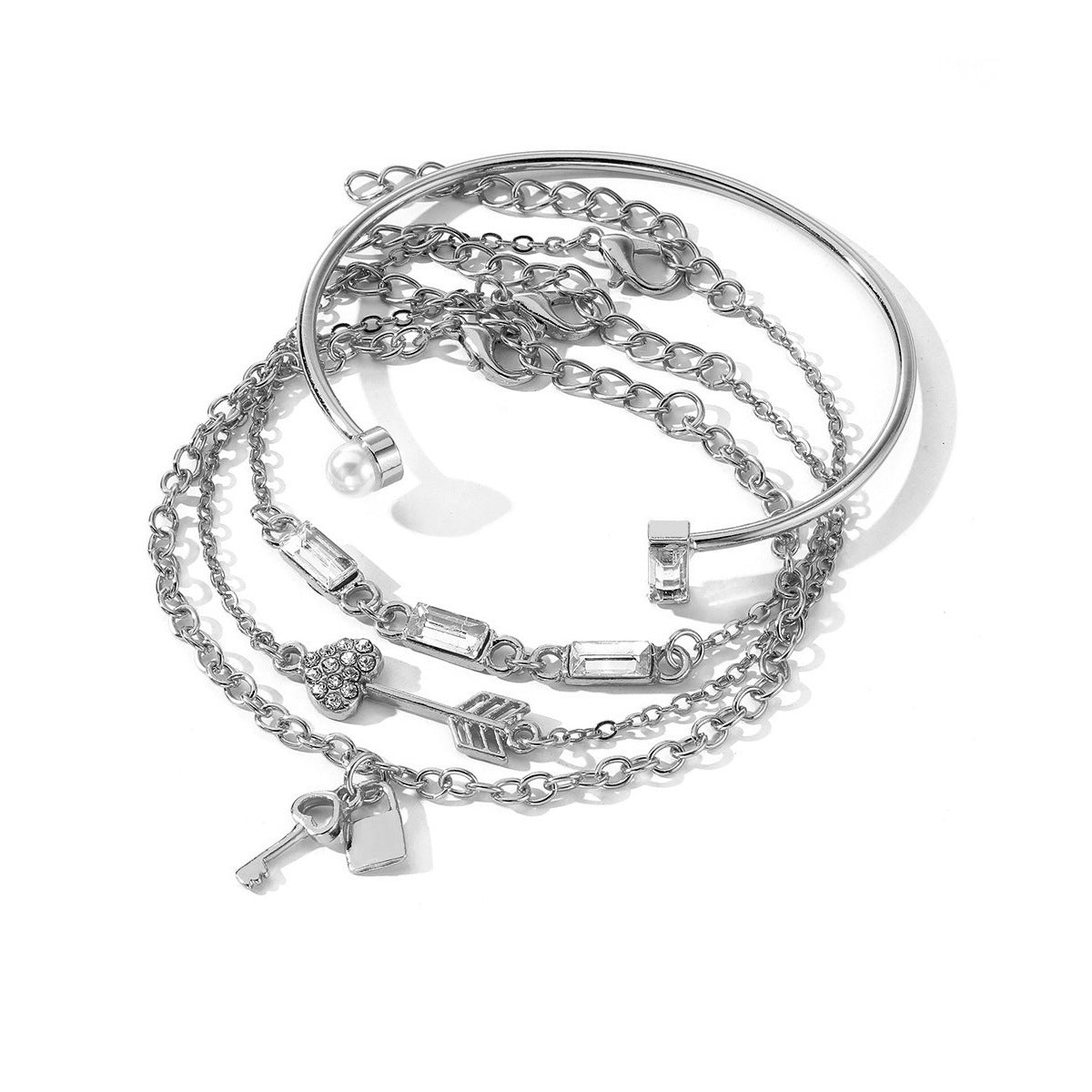 Charming Twist Glossy Irregular Punk Suit Bracelets