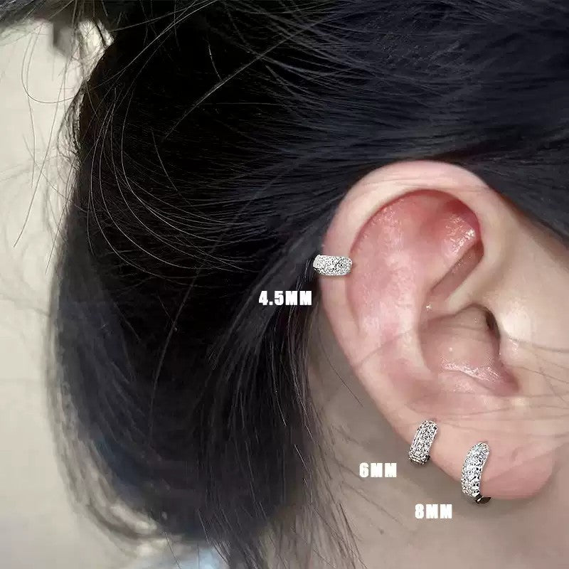 Female Niche Temperament Full Diamond Korean Fashion Bone Advanced Ear Buckle