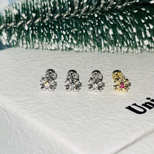 Small Ear Titanium Steel Screw Bone Compact Earrings
