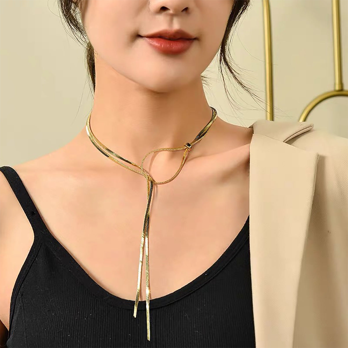 Women's Super Long Pull For Design High-grade Simple Necklaces