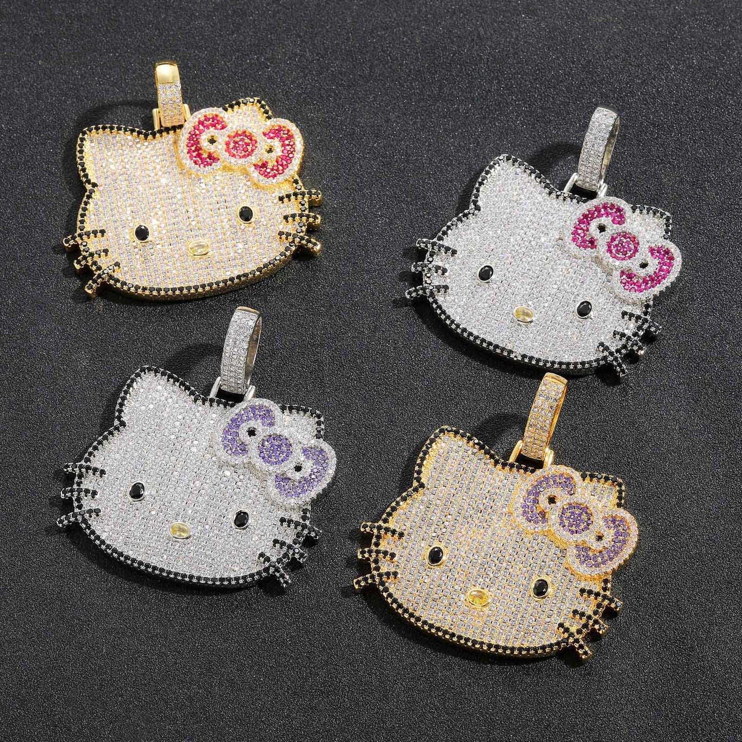 Women's & Men's Small Animal Cute Pink Zircon Solid Personalized Pendants