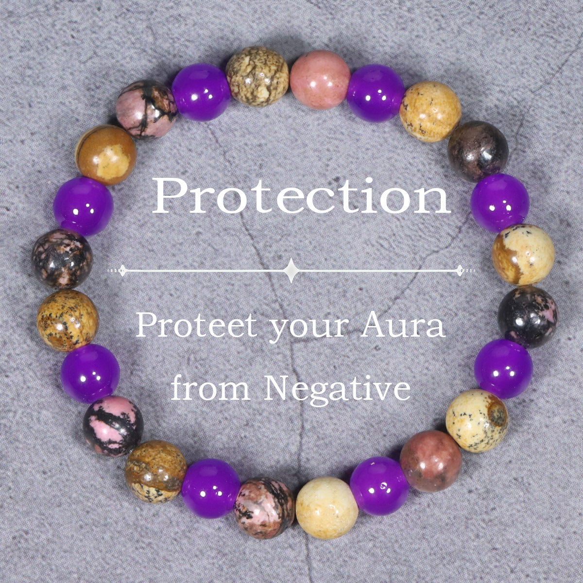 Tigereye Natural Stone Beaded Crystal Unisex Bracelet