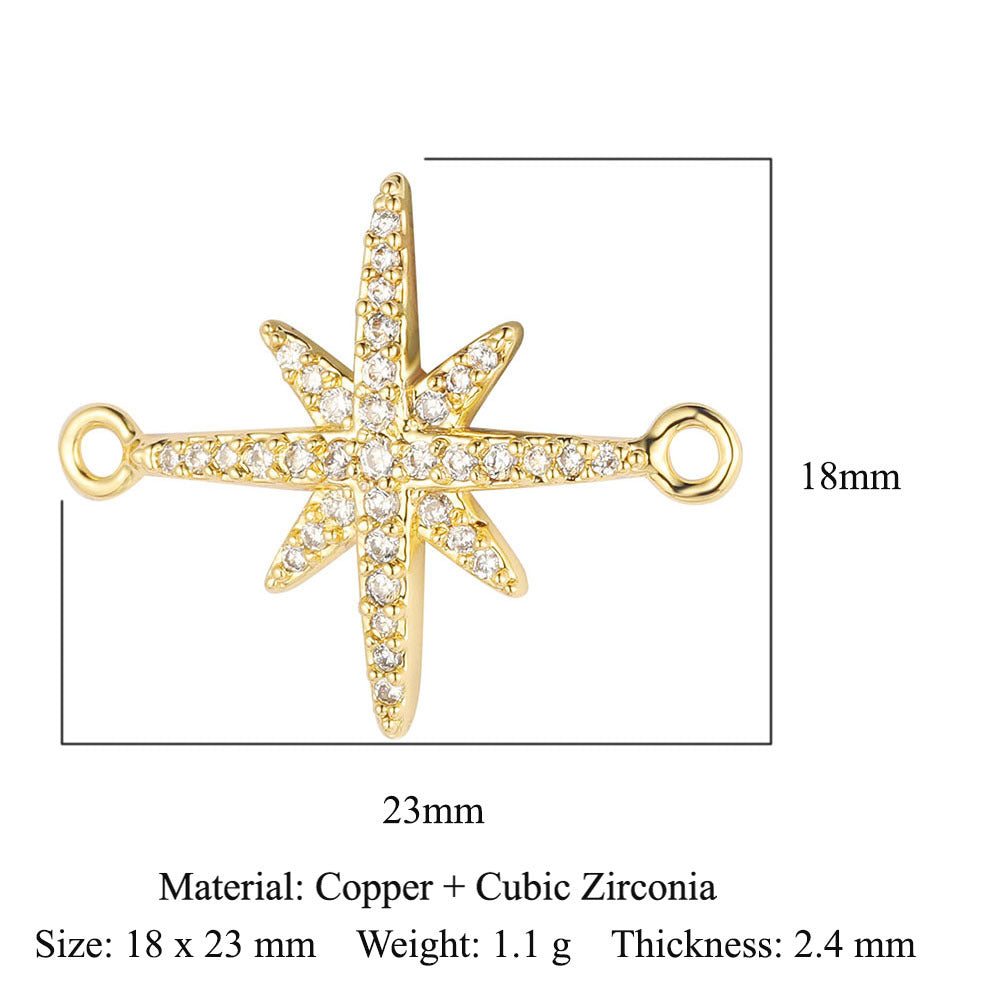 Copper Zircon Ornament Accessories Love Crown Pendants