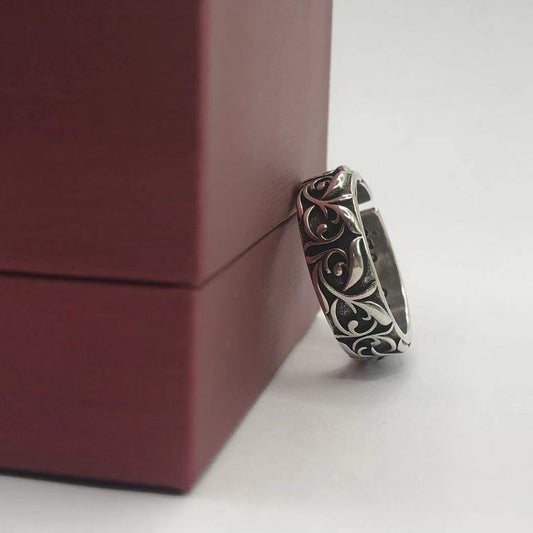 Men's Chiba Thai Sier Eternal Vine Retro Punk Trendy Unique Rings
