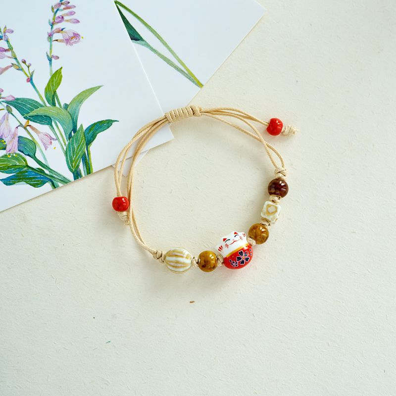 Chinese Natural Stone Porcelain Minimalist Female Bracelets