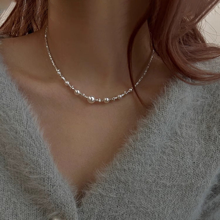 Women's With Broken Sier Exquisite Small Beads For Necklace