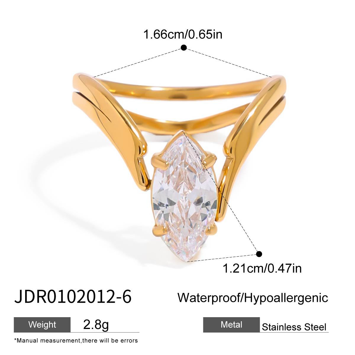 Diamond Light Luxury High-grade Titanium Jewellery Ring