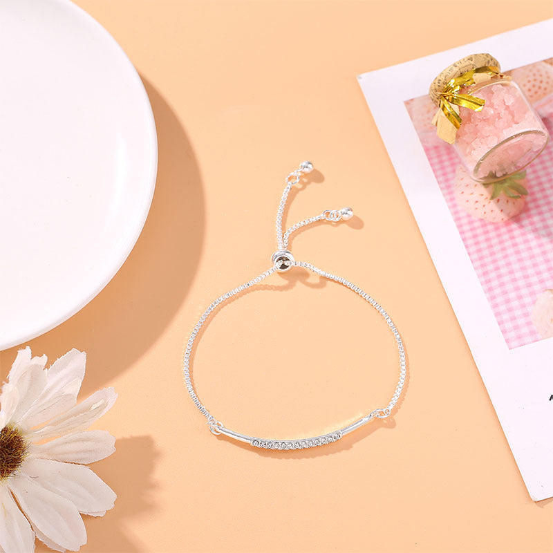 Women's Zircon Flower Korean Simple Design Personalized Bracelets