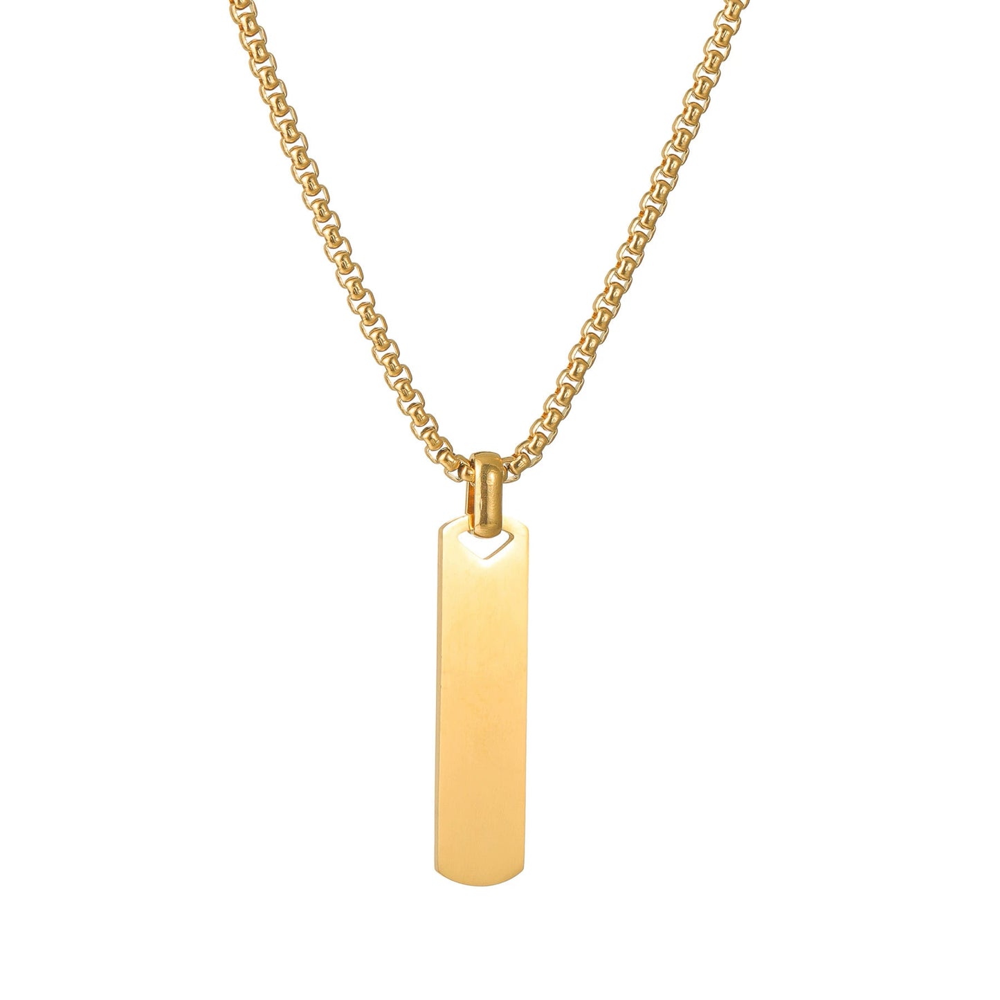 Men's Hot Stainless Steel Strip Picture Making Necklaces