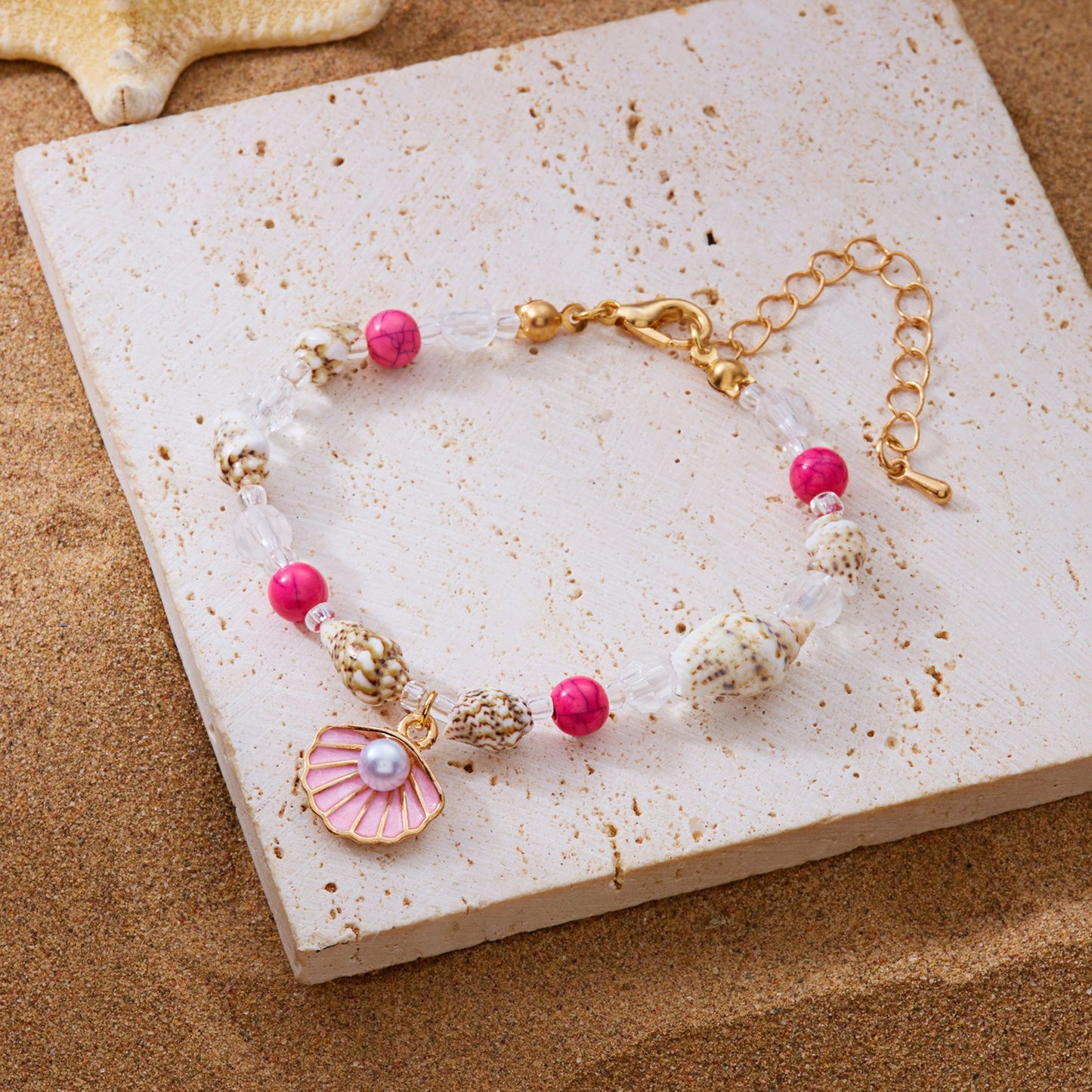 Bohemian Beach Foot Fashion Conch Crystal Bracelet