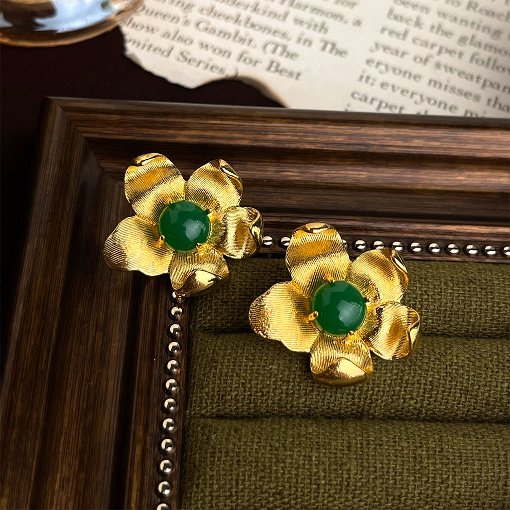 Flower Sier Needle Affordable Luxury Style Zircon Rings