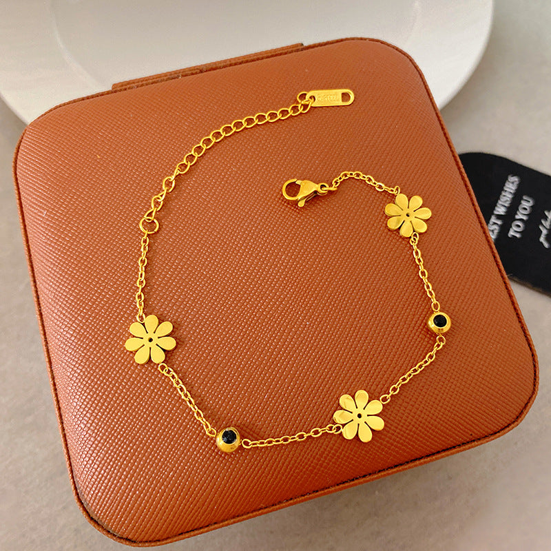 Light Luxury Micro Inlaid Zircon Woven Wire Mesh Fashion Temperament Bracelet