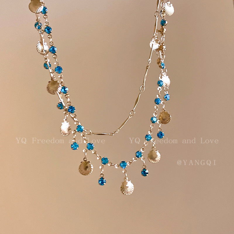 High-grade Double Layer Twin Temperament Clavicle Chain Necklaces