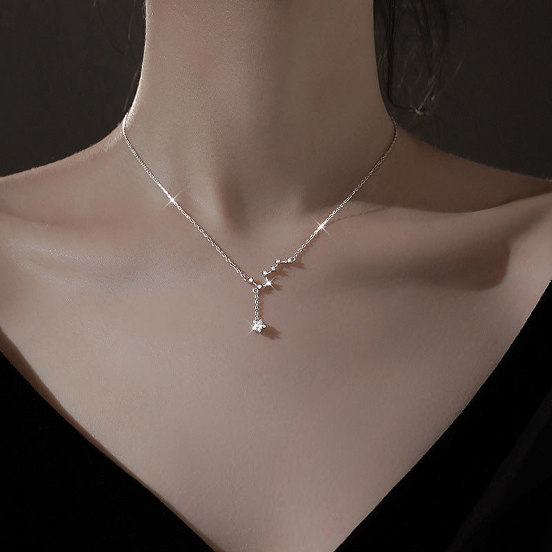 Women's Mori Style Blue Mermaid Tears Fish Cat Clavicle Chain Light Necklace