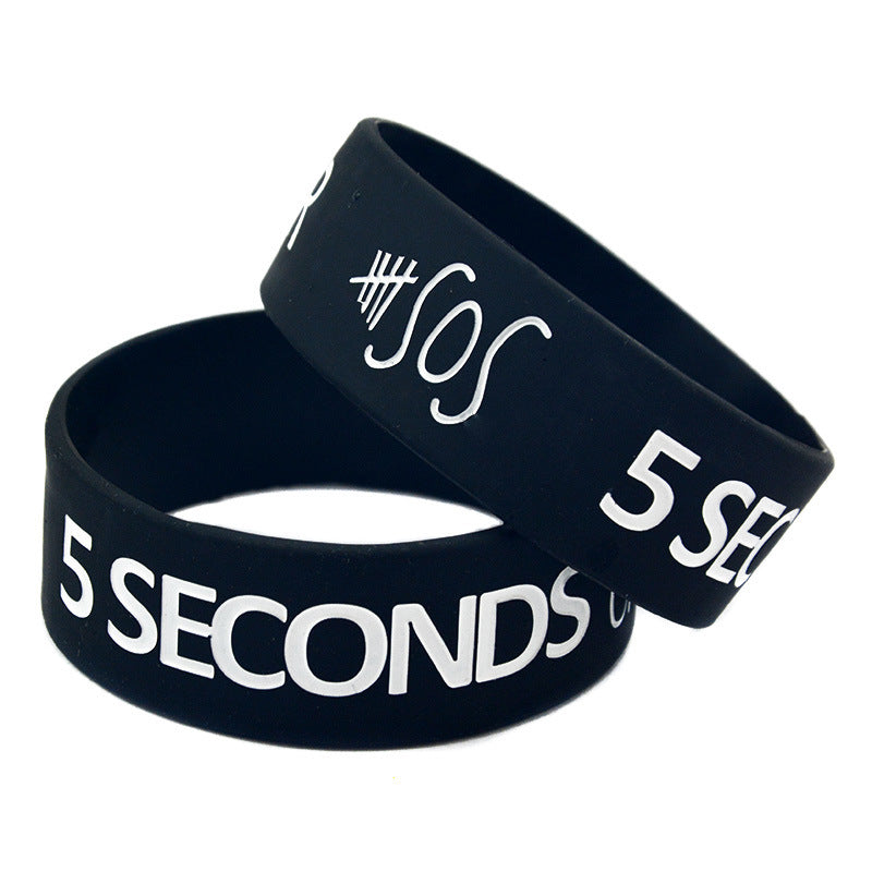 Silicone Fashion Music Hand Strap Trendy Hip Hop Bracelet