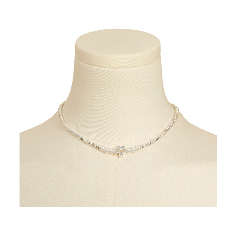 Women's Pieces Of Sier Imitation Pearl High-grade Clavicle Chain Necklaces