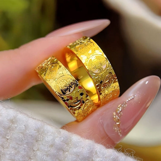 Flash Lucky Words Mush Ice Female Light Ring