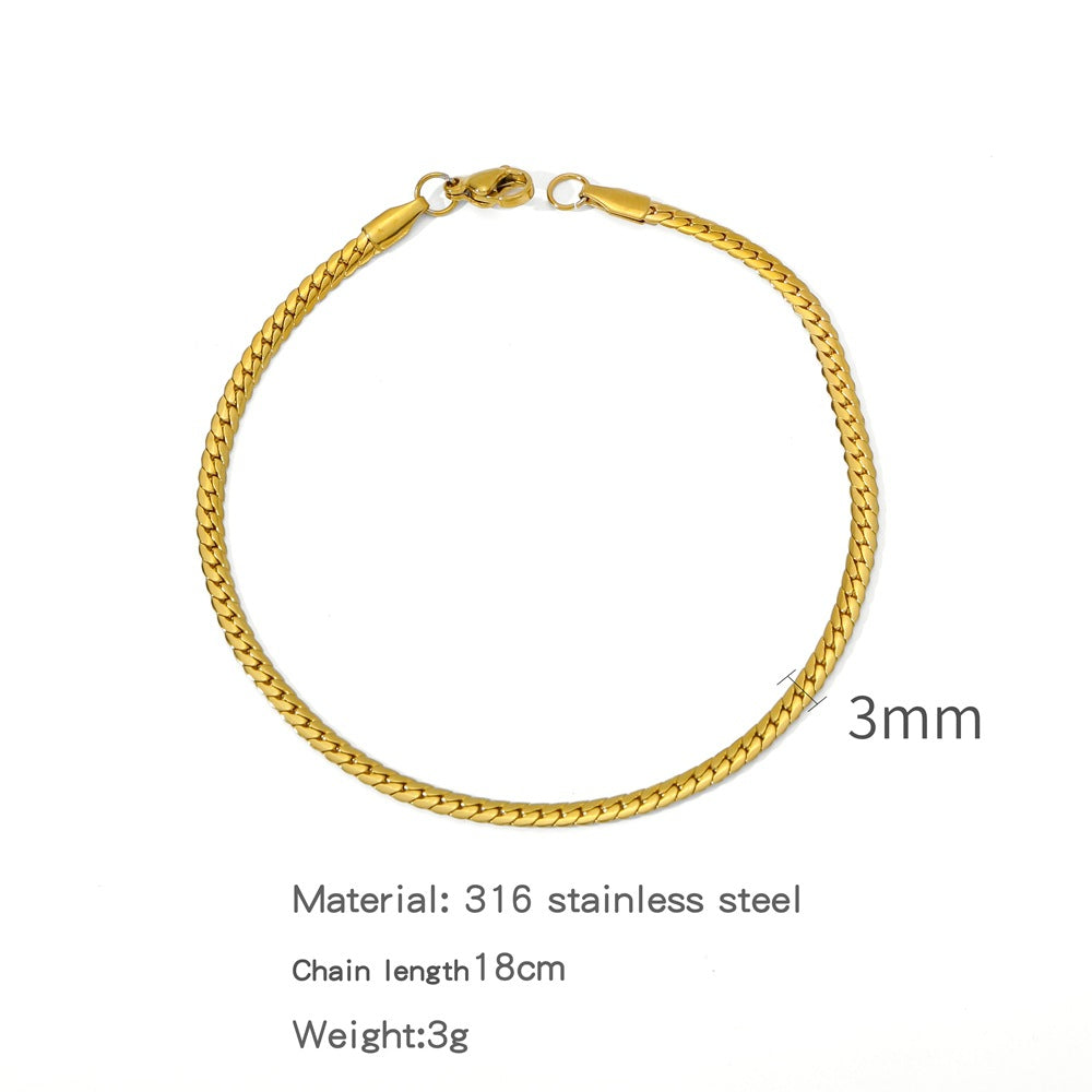 Steel Niche Encryption Glossy Light Luxury Unisex Fashion Bracelets