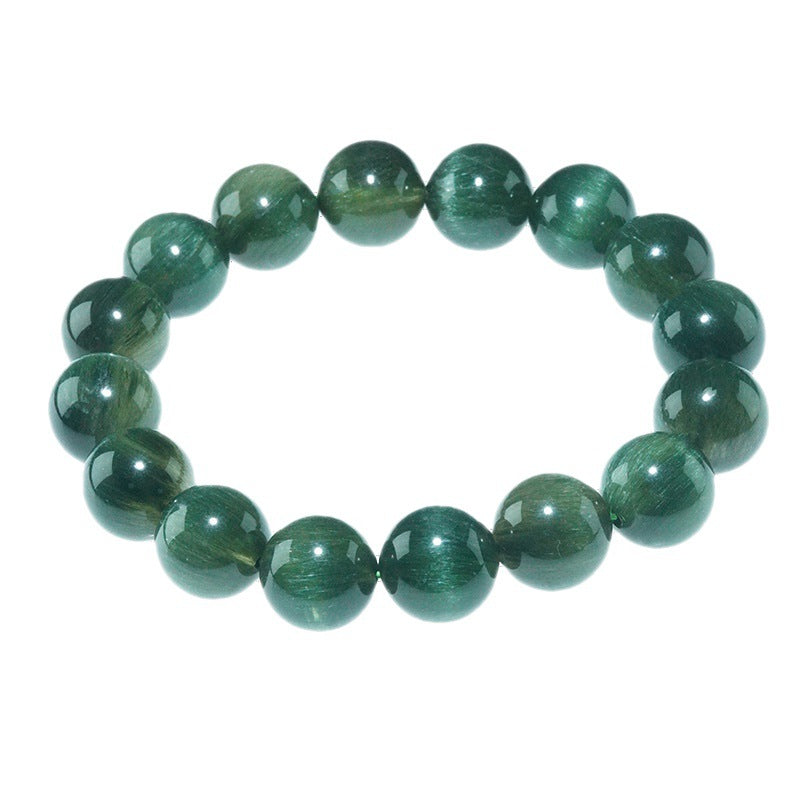Women's & Men's Natural Brazil Eye Green Rutilated Full Bracelets