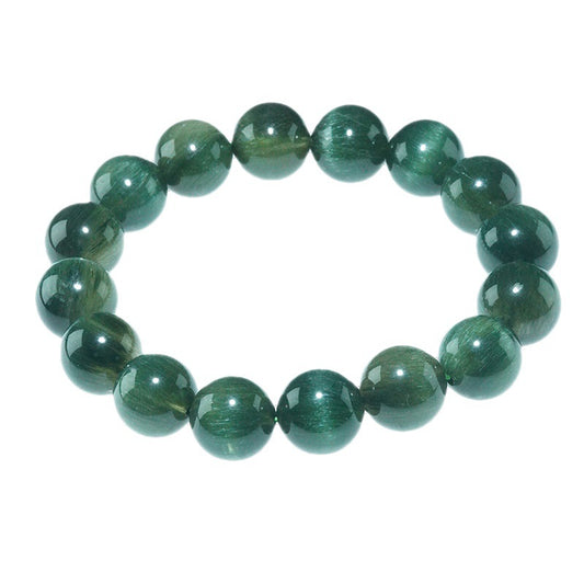 Women's & Men's Natural Brazil Eye Green Rutilated Full Bracelets