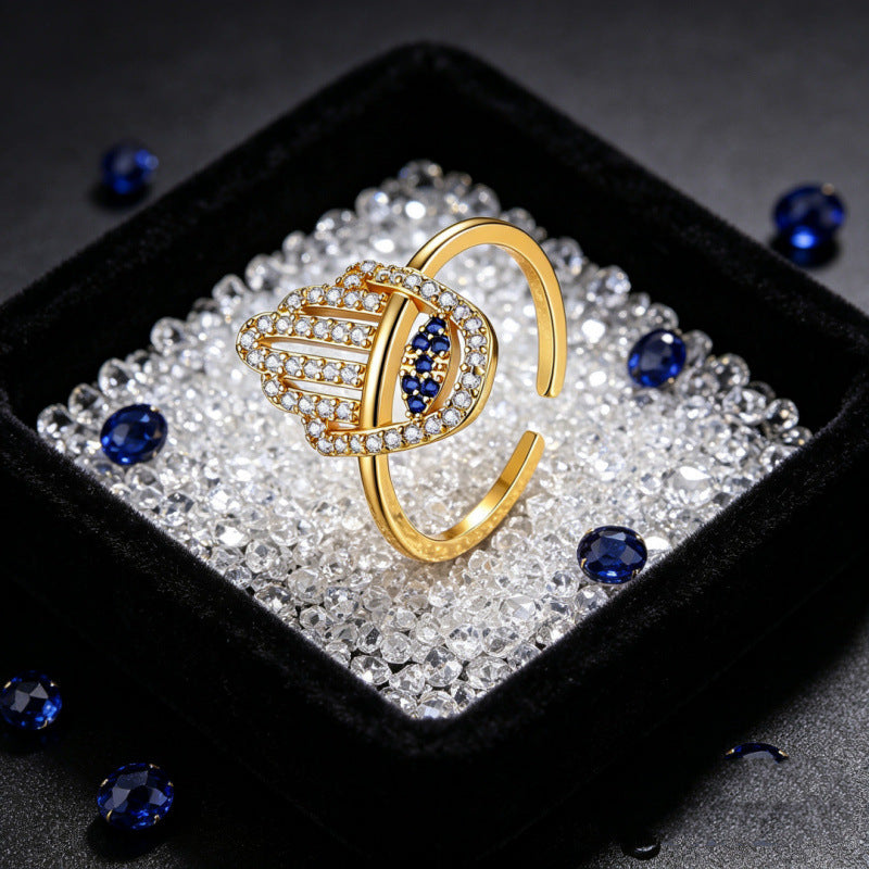 Eye Open Fashion Personality Hip Hop Ring