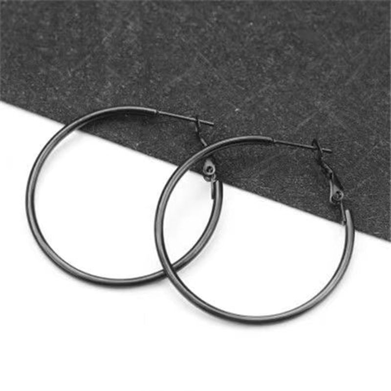 Male Buckle Ear Clip Suit Titanium Earrings