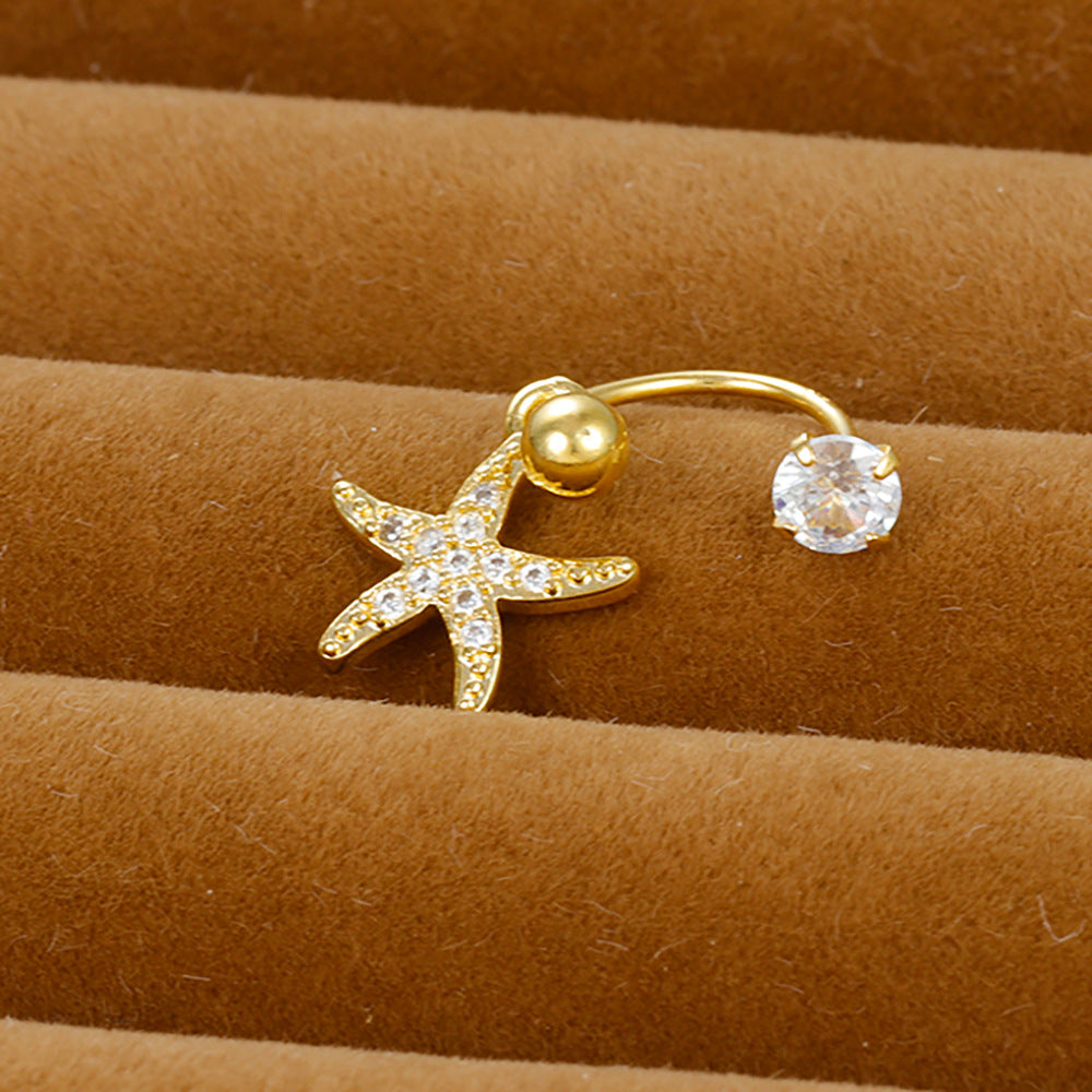 Shaped Piercing Flower Zircon Ear Bone Earrings